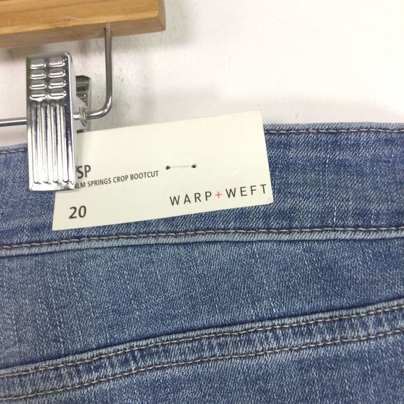 Warp + Weft Womens PSP Palm Springs Crop Bootcut Denim Jeans Blue Size 20 NWT - Picture 10 of 12